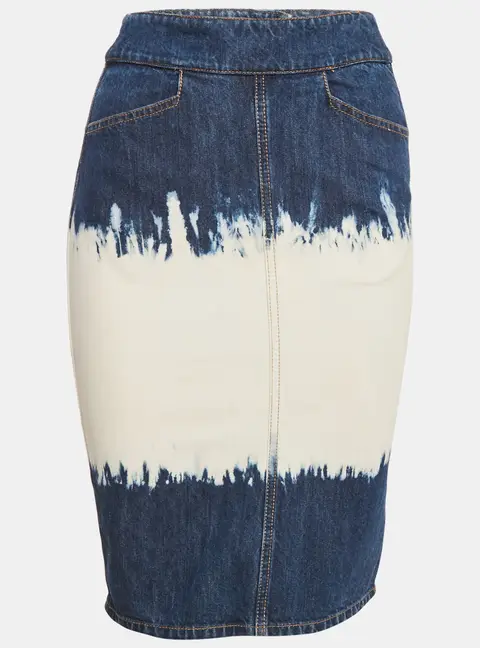 Isabel Marant Etoile Blue Tie-Dye Denim Skirt S