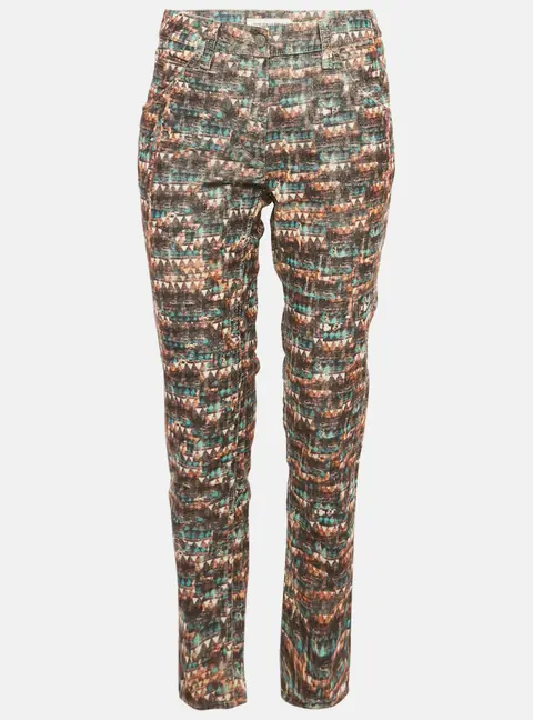Isabel Marant Etoile Multicolor Printed Corduroy Perry Pants M