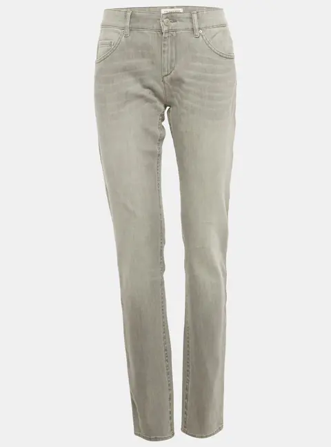 Isabel Marant Etoile Grey Washed Denim Embroidered Trim Jeans XL Waist 32"