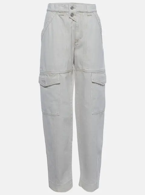 Isabel Marant Etoile Beige Denim Straight Leg Vayoneo Jeans XL/Waist 34"