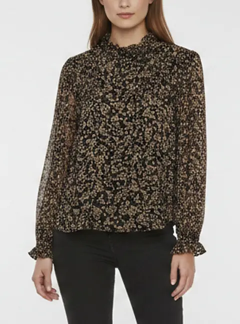 Isabel Marant Etoile Black Floral Print Cotton Dubna Top S