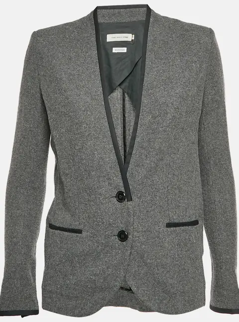 Isabel Marant Etoile Grey Wool Single Breasted Blazer S