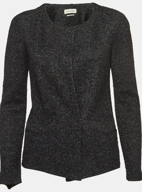 Isabel Marant Etoile Grey Wool Tweed Cardigan XS