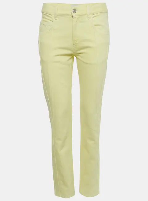 Isabel Marant Yellow Denim Skinny Vikira Jeans M Waist 29"