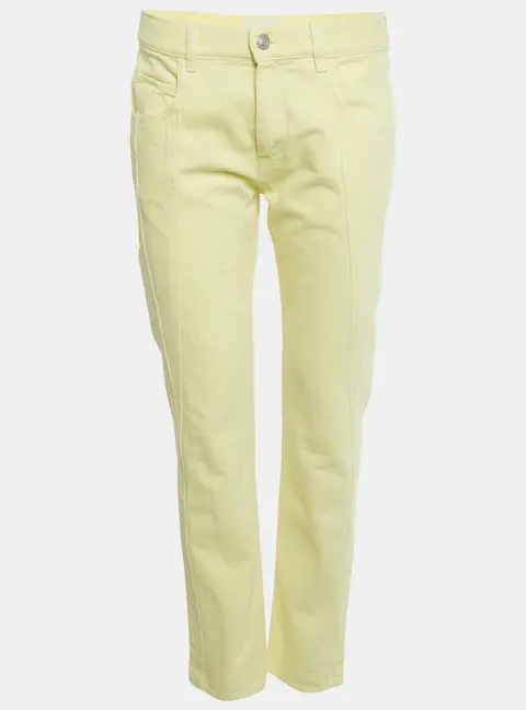 Isabel Marant Yellow Cotton Skinny Vikira Jeans M/Waist 30"