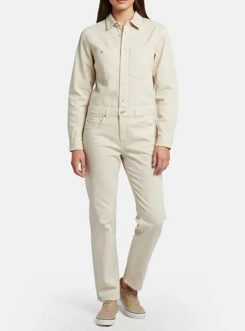Isabel Marant Beige Denim Imane Jumpsuit M