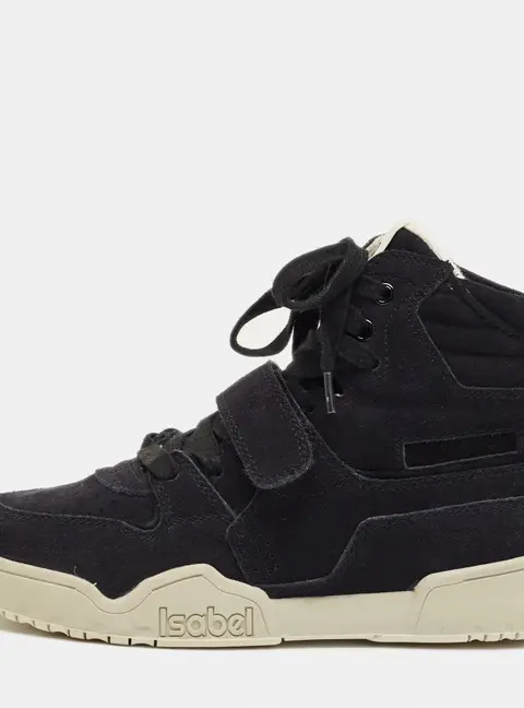 Isabel Marant Alsee Size 35 Navy Blue Suede High Top Sneakers