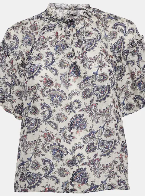 Isabel Marant Multicolor Silk Ruffled Top S