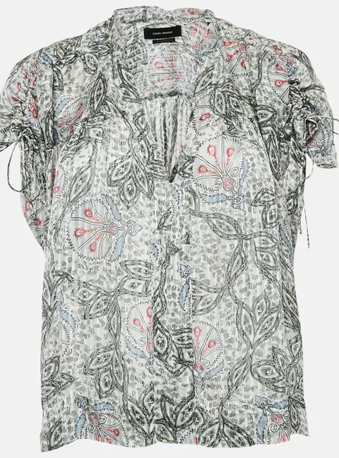 Isabel Marant Multicolor Printed Silk Blouse M