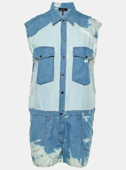 Isabel Marant Blue Faded Blue Sleeveless Playsuit M