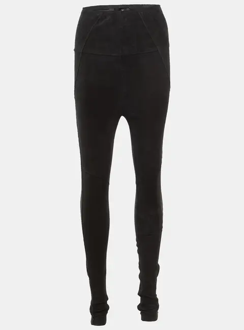 Isabel Marant Black Suede Paneled Leggings S