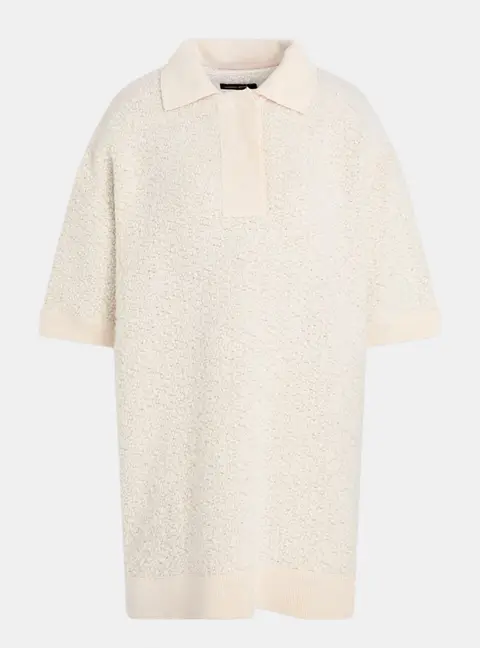 Isabel Marant Beige Boucl&eacute; Imelda Polo T-Shirt M
