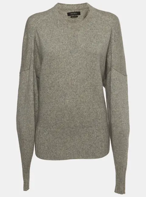 Isabel Marant Grey Knit Long Sleeve Crewneck Sweater M