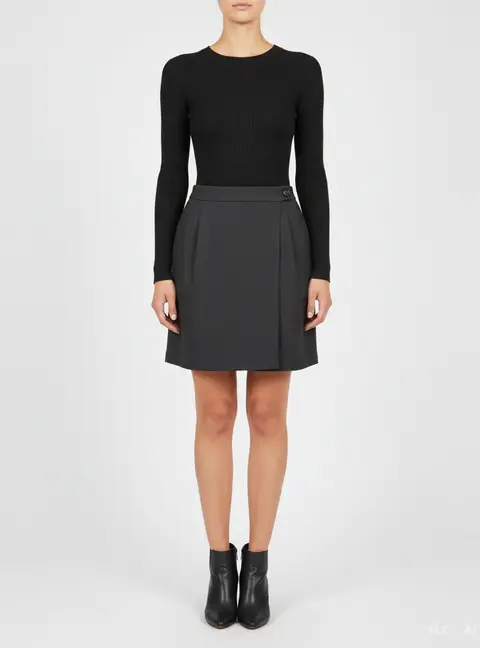 Isabel Marant Black Wool Blend Mini Skirt M