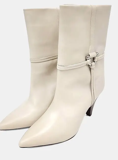 Isabel Marant Ankle Ivory Leather Boots EU 37