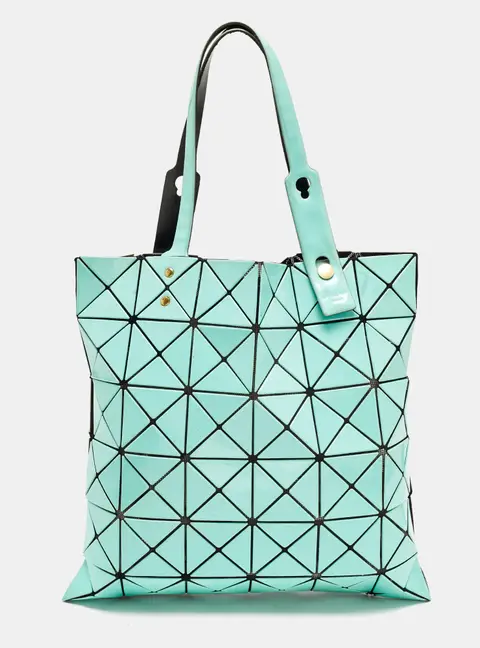 Issey Miyake Bao Bao Turquoise PVC and Mesh Nylon Tote