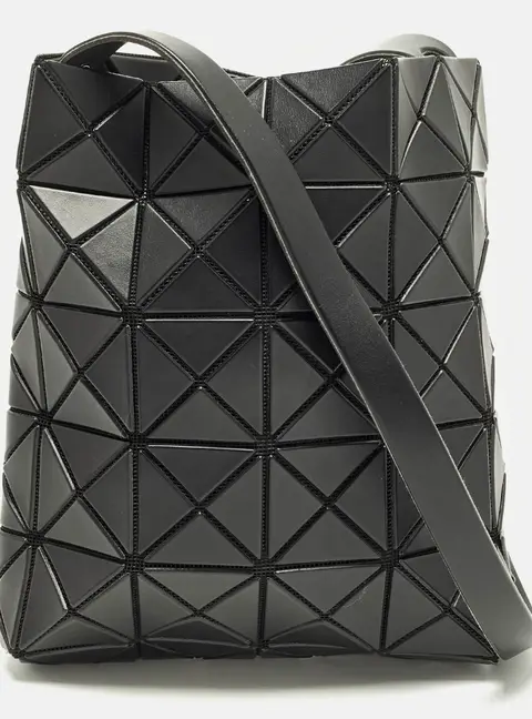 Issey Miyake Bao Bao Black Faux Leather Crossbody Bag