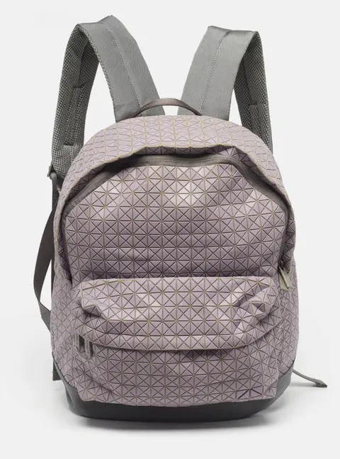 Issey Miyake Bao Bao Lilac/Grey Mesh and Vinyl Backpack