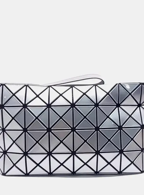 Issey Miyake Bao Bao Grey Lucent PVC Clutch Bag