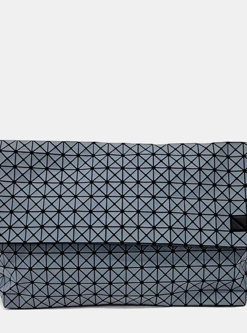 Issey Miyake Grey Leather Bao Bao Clutch