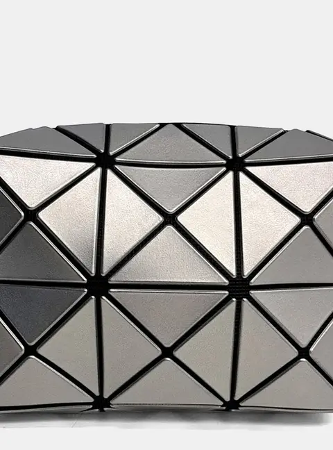 Issey Miyake Silver PVC Bao Bao crossbody bag