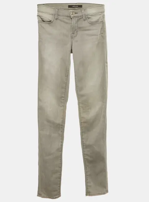 J Brand Grey Washed Denim Super Skinny Fit Jeans S Waist 25"