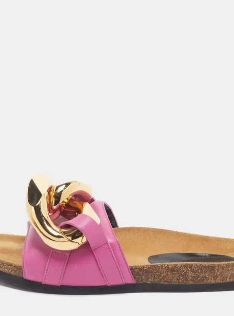 J.W.Anderson Size 39 Pink Leather Flat Sandals