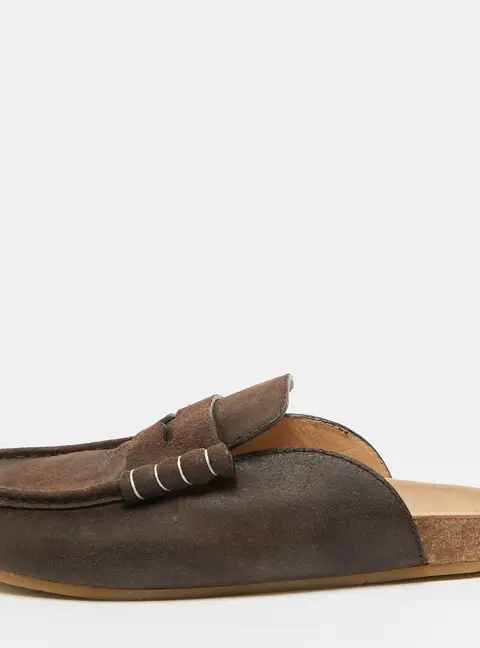 J.W.Anderson Size 42 Brown Suede loafer Mules