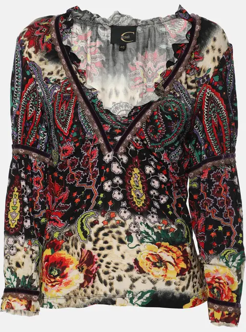 Just Cavalli Multicolor Viscose Blend Top L