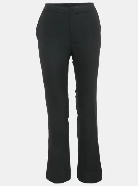 Just Cavalli Black Crepe Wool Formal Trousers S