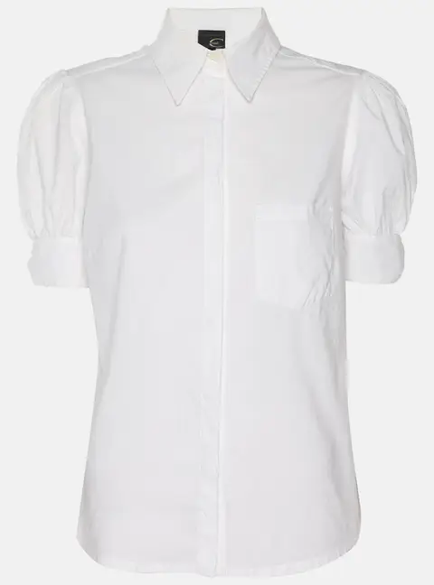 Just Cavalli White Cotton Button Front Top M