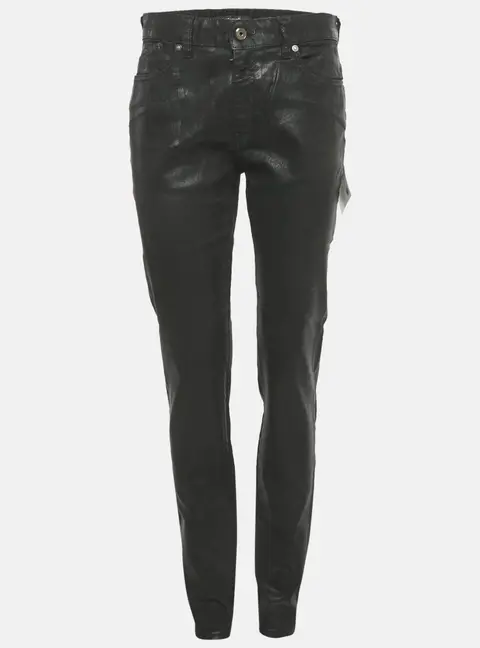 Just Cavalli Black Coated Denim Jeans M/Waist 31"