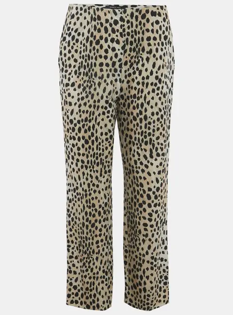 Just Cavalli Black Leopard Jersey Trousers M