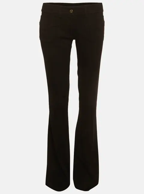 Just Cavalli Black Knit Straight Leg Pants M