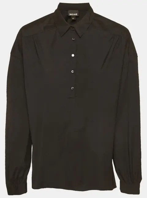 Just Cavalli Black Stretch Crepe Tunic M
