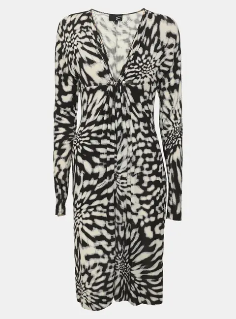 Just Cavalli Multicolor Printed Jersey V Neck Mini Dress M