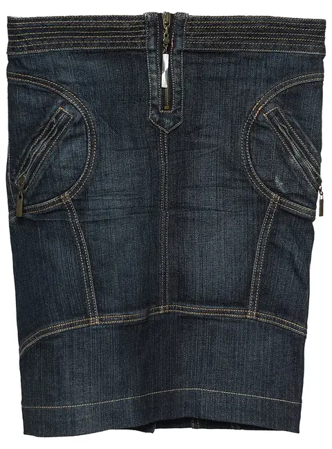 Just Cavalli Vintage Blue Denim Skirt S