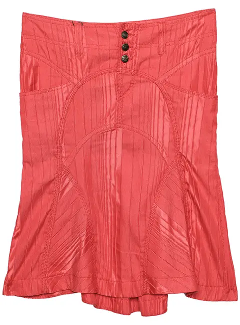 Just Cavalli Red Textured Cotton Mini Skirt S
