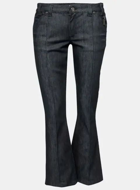 Just Cavalli Black Denim Flared Jeans M/ Waist: 32"
