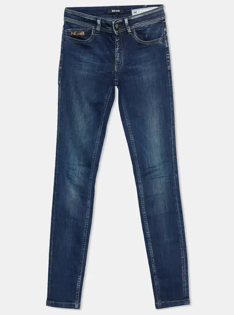 Just Cavalli Navy Blue Stretch Denim Skinny Leg Jeans S