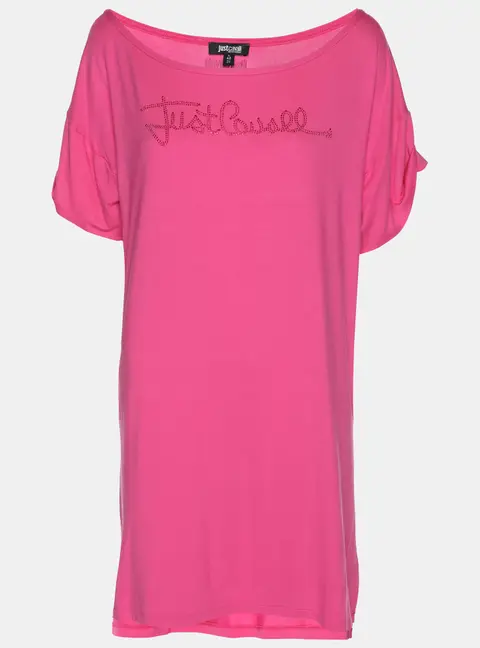 Just Cavalli Pink Jersey Logo Top L