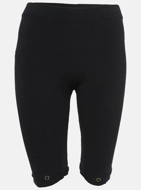 Jacquemus Black Rib Knit Sierra Biker Shorts L