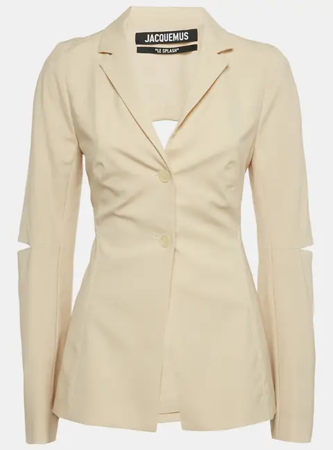 Jacquemus Beige Wool Cut-Out Blazer S