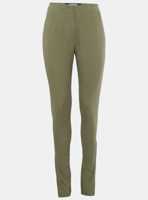 Jacquemus Green Linen Blend Skinny Trousers M