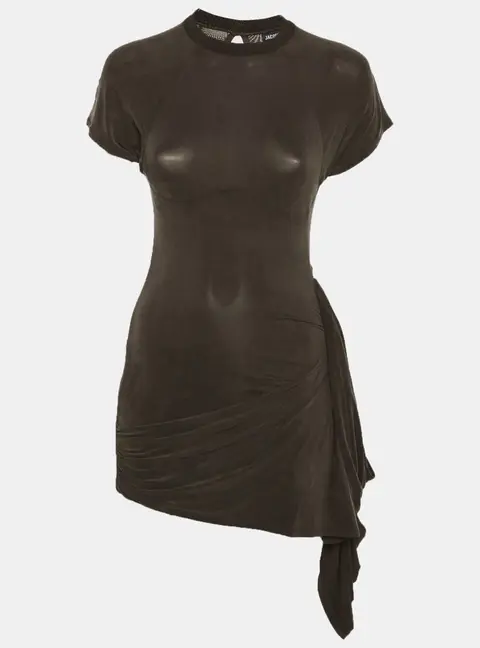 Jacquemus Brown Jersey La Robe Espelho Court Mini Dress S