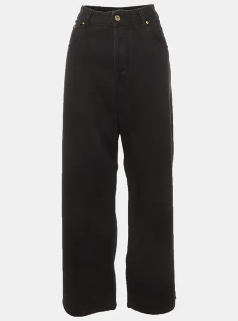 Jacquemus Black Denim Wide Leg de-Nimes Jeans L /Waist 33"