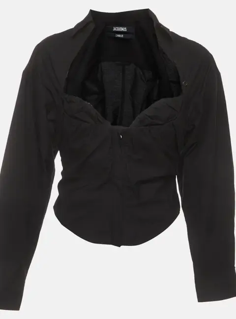 Jacquemus Black Poplin L'Amour Button Up Blouse M