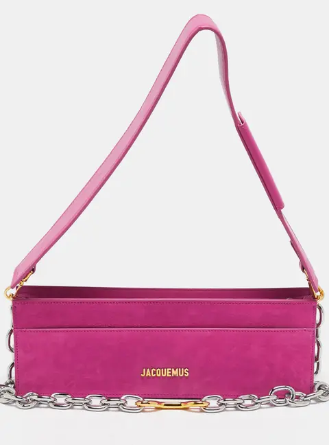 Jacquemus Le Ciuciu Pink Nubuck Leather Shoulder Bags