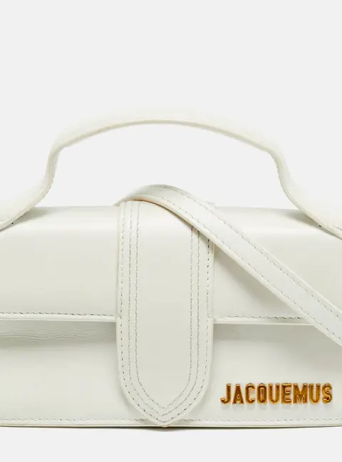 Jacquemus Le Bambino Mini White Leather Top Handle Bag