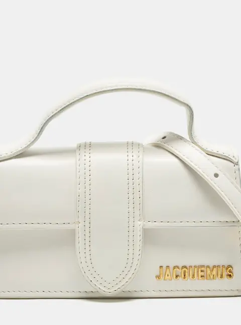 Jacquemus Le Bambino Mini White Leather Top Handle Bag